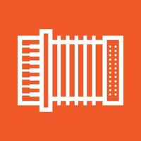 Accordion Line Color Background Icon vector