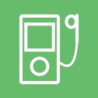 Mp3 Player Line Color Background Icon vector