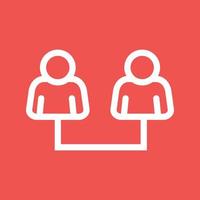 Connected Users I Line Color Background Icon vector