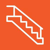Staircase Line Color Background Icon vector