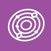 Solar System Line Color Background Icon vector