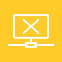 Disconnected Network Line Color Background Icon vector
