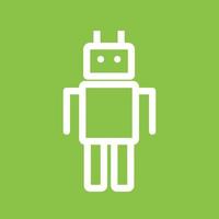 Robot I Line Color Background Icon vector