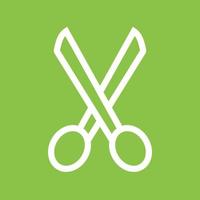 Scissors Line Color Background Icon vector
