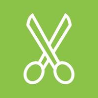 Scissors Line Color Background Icon vector