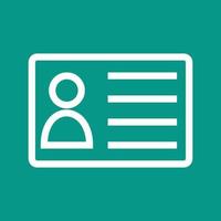 Identity Card Line Color Background Icon vector