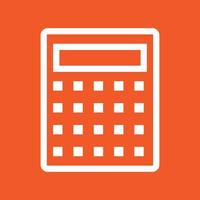 Calculator Line Color Background Icon vector
