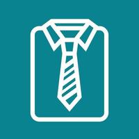 Shirt and Tie Line Color Background Icon vector