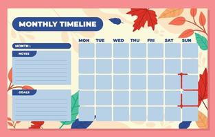 Monthly Timeline Template Design vector