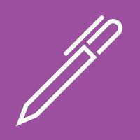 Fountain Pen Line Color Background Icon vector