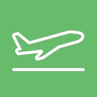 Flight Takeoff Line Color Background Icon vector