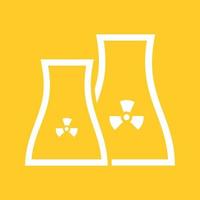 Nuclear Plant Line Color Background Icon vector