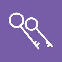 Two Keys Line Color Background Icon vector