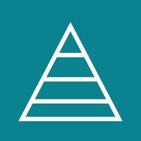 Pyramid Graph Line Color Background Icon vector