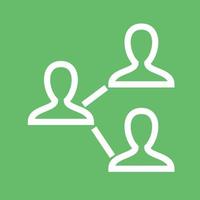 Connected Users I Line Color Background Icon vector
