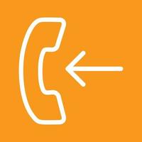 Incoming Call Line Color Background Icon vector