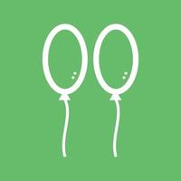 Balloons Line Color Background Icon vector