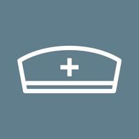 Nurse Cap Line Color Background Icon vector
