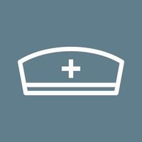 Nurse Cap Line Color Background Icon vector