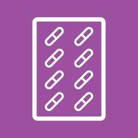 Capsules Line Color Background Icon vector