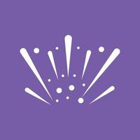 Fireworks Line Color Background Icon vector