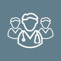 Doctors Line Color Background Icon vector