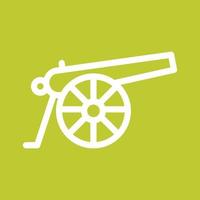 Cannon Line Color Background Icon vector