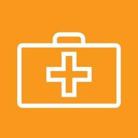 First Aid Box Line Color Background Icon vector