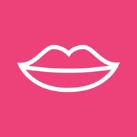 Lips Line Color Background Icon vector