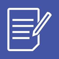 Official Document Line Color Background Icon vector