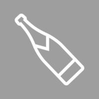 icono de fondo de color de línea de botella de champán vector