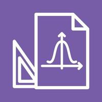 Set Square and Graph Line Color Background Icon vector