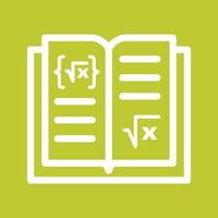 Math Book I Line Color Background Icon vector