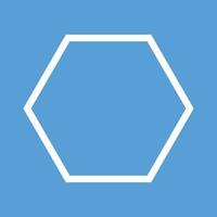 Hexagon Line Color Background Icon vector