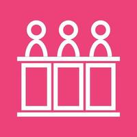 Panel of judges Line Color Background Icon vector
