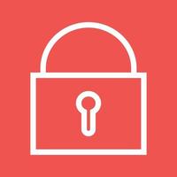 Lock Line Color Background Icon vector