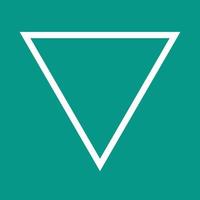 Inverted Triangle Line Color Background Icon vector