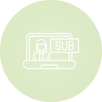 Subscriber Model Line Vector Icon