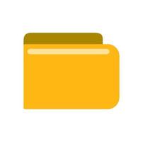 yellow color folder icon design vector