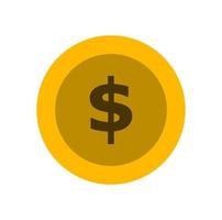 gold color money icon design vector