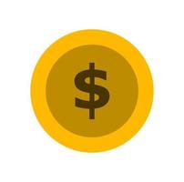 gold color money icon design vector