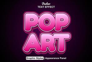 pop art text effect with graphic style and editable. vector