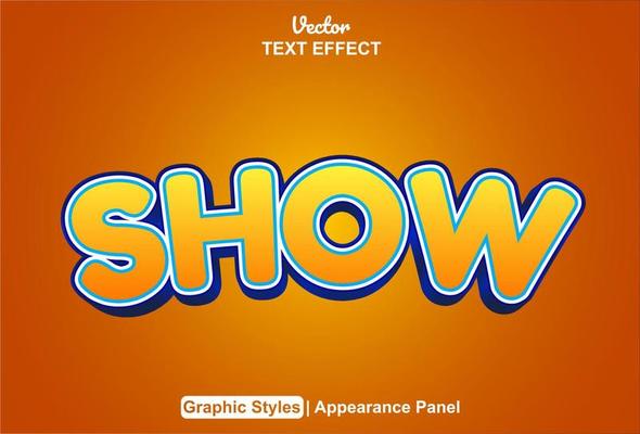 show text effect with graphic style and editable.