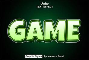 Game text effects with graphic style and editable. vector