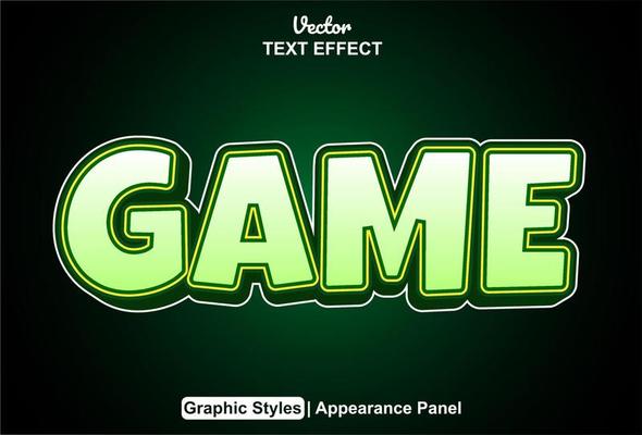 Game text effects with graphic style and editable.