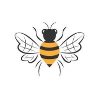 icono de abeja de miel. abejorro, concepto de fabricación de miel. ilustración vectorial aislado sobre fondo blanco vector