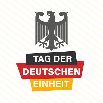 Tag der Deutschen Einheit. Translation Germany Unity Day greeting. Background, poster, card, banner vector illustration