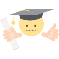 graduation head emoticon face expression collection png