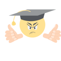 diploma uitreiking hoofd emoticon gezicht uitdrukking twee duim verzameling png