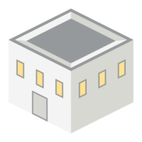 isometric simple buildings 3d universal scenary collection set png